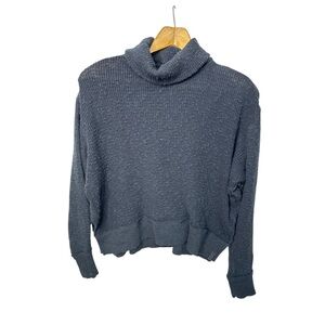 Free People Cozy Black Turtleneck knit Sweater small VGUC